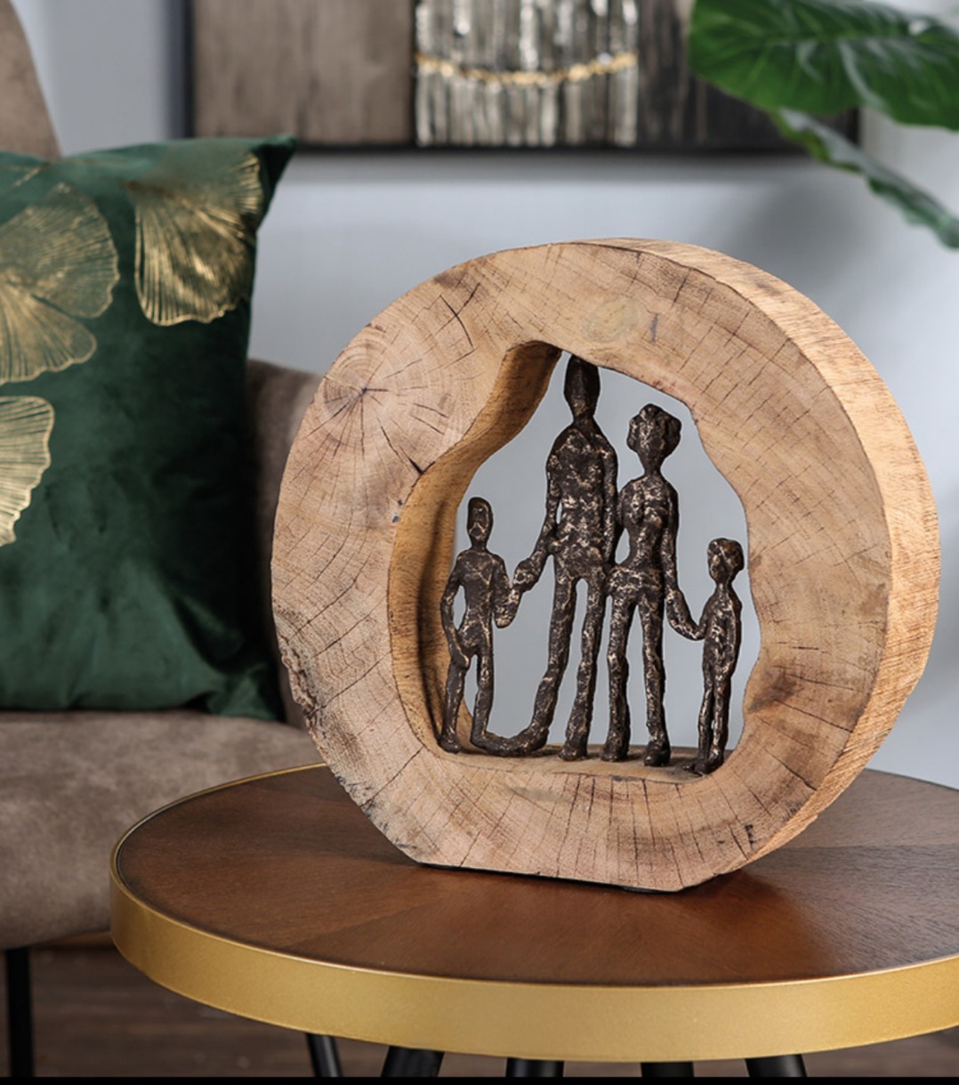 Beeld: Familie (bronskleur) Casablanca design -