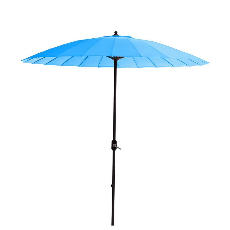 halfrond rivaal geschenk Manilla parasol Ø250 - carbon black / licht blauw - Garden Impressions -  Spant7