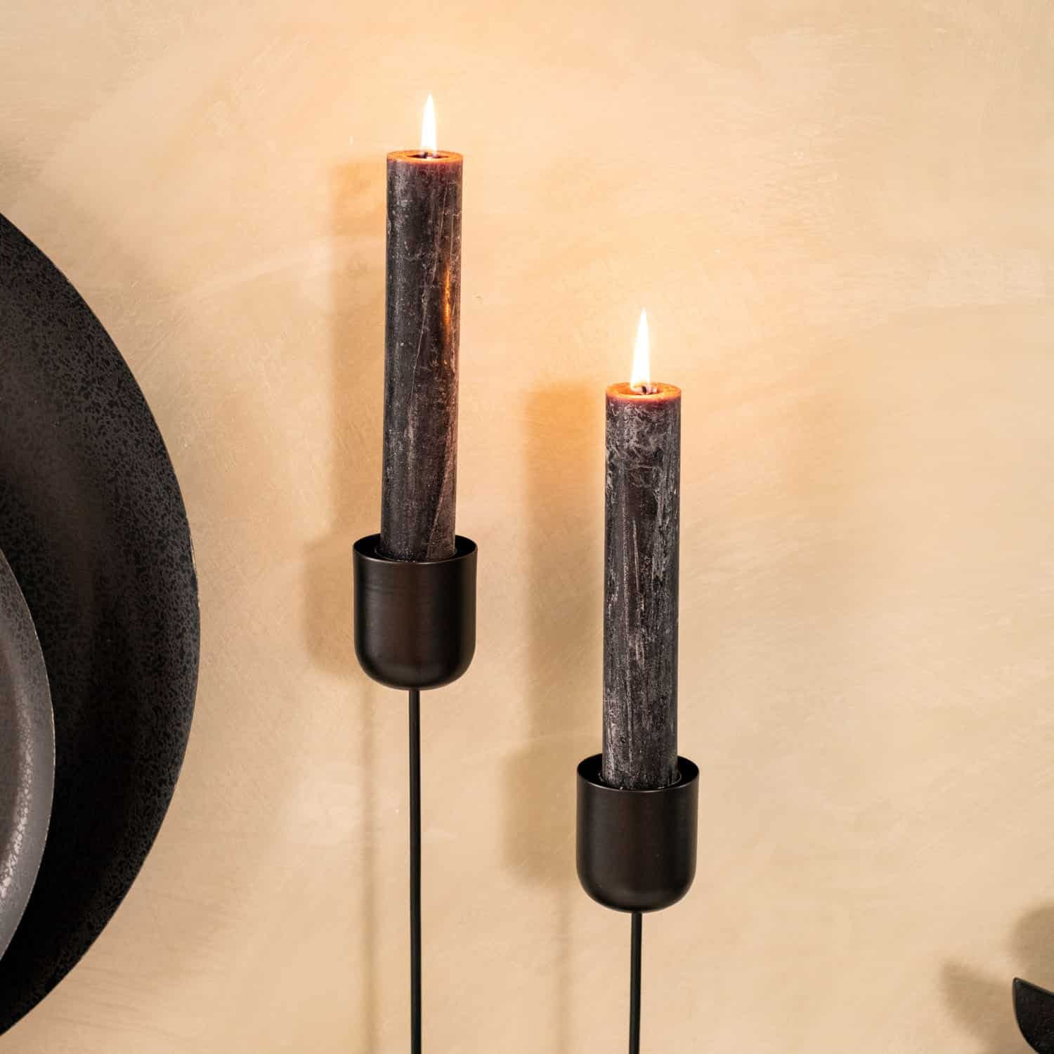 Home Society - Kandelaar - XL Kaarsenhouder - Cuppa - L - Metaal - 48x10x10cm - Afbeelding 2