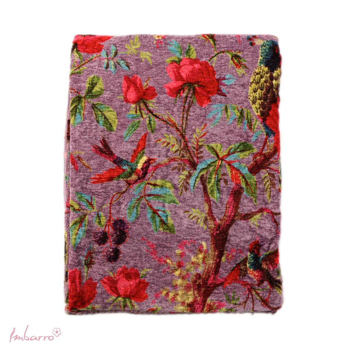 Imbarro - Plaid - Kleed - Deken - Throw - Paradise - Chinelle - Lila - 130x170cm