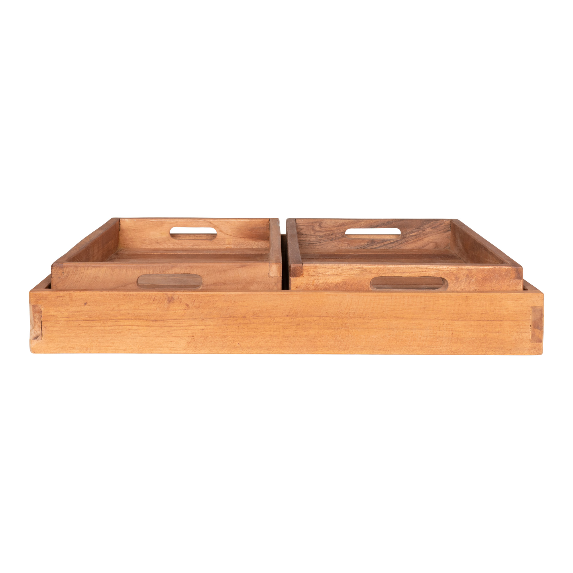 House Nordic - Set/3 Dienbladen - Teak - Afbeelding 6