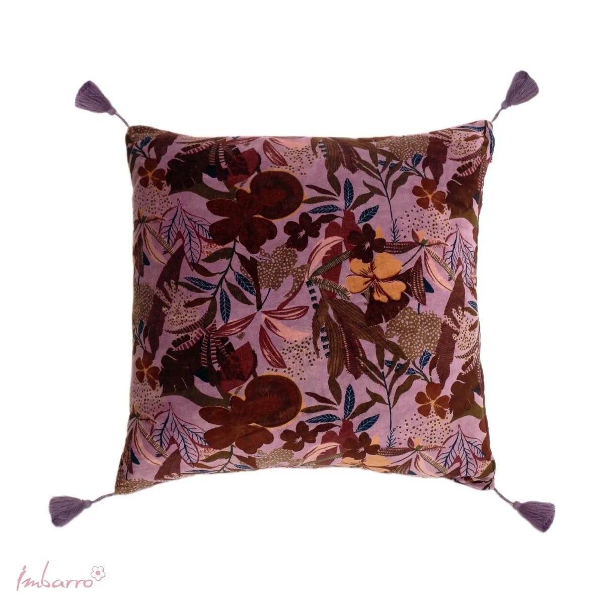 Imbarro - Kussen - Sierkussen - Merryl - Purple - 100 % katoen velvet - 50x50 cm