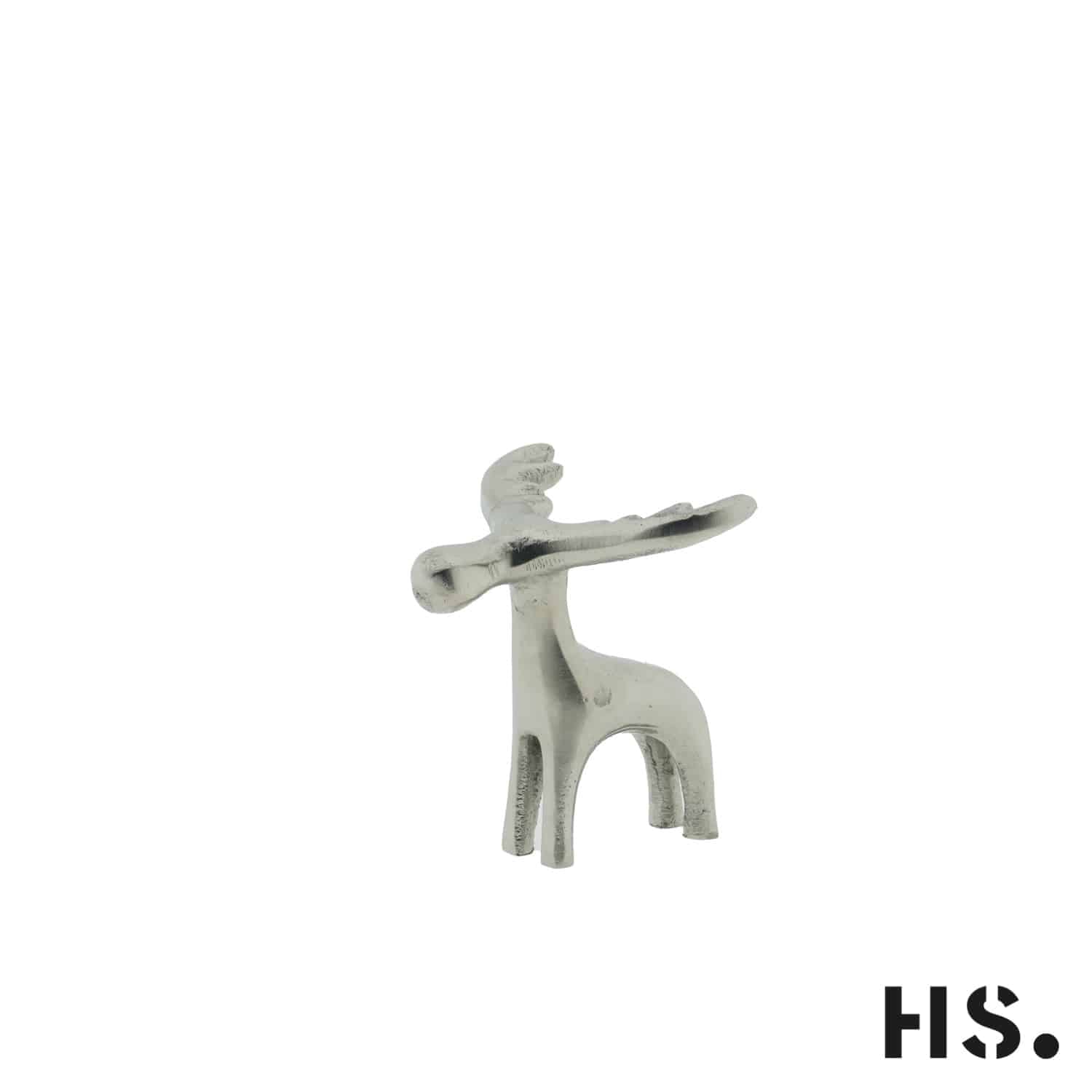 Home Society - Deco Hert - Luster - Maat S - Zilver - Metaal - 8.5x8x9cm