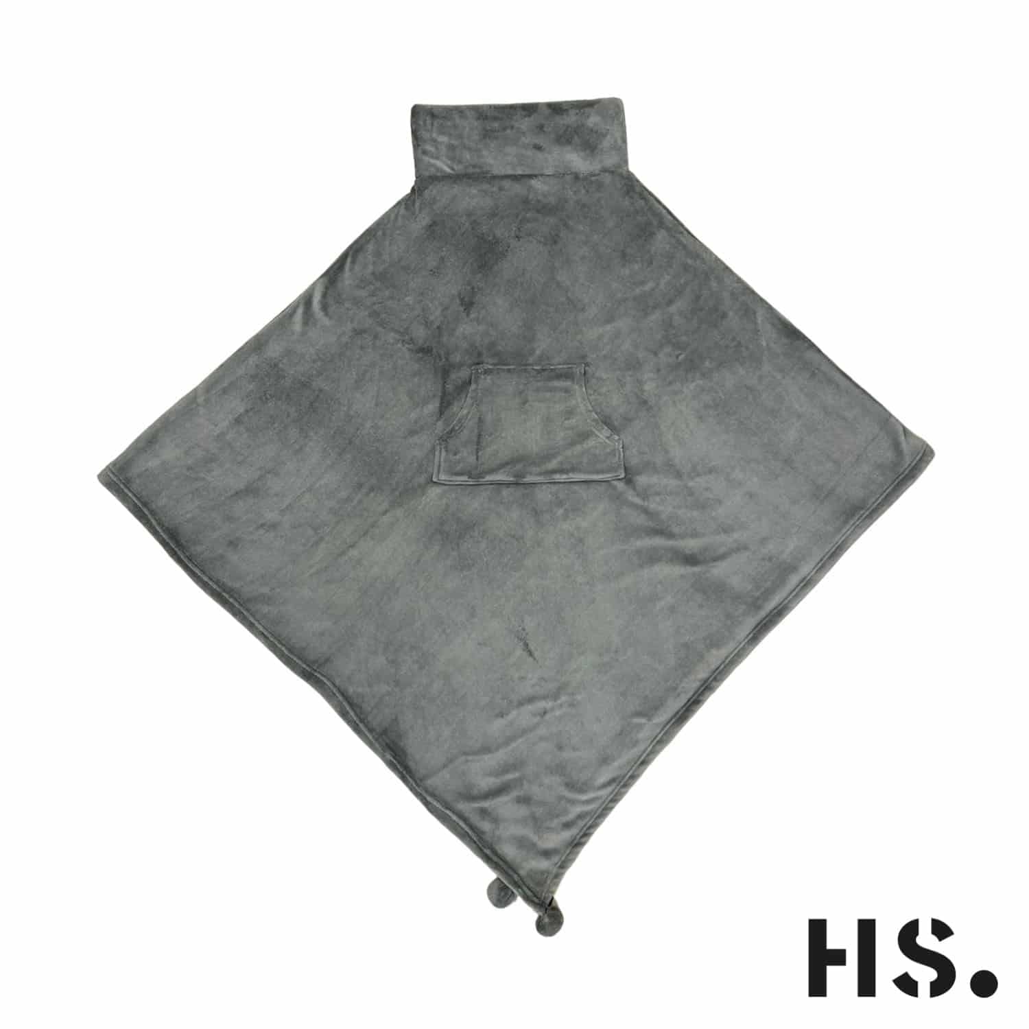 Home Society - Plaid Hoodie - Fluweel - Grijs