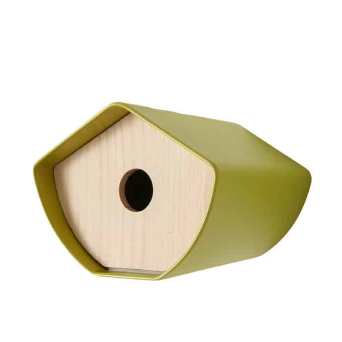 Boltze - Vogelhuisje- Nestkastje - Lime Groen - Duurzaam - Bamboe/Kunststof - 14.5x16x12cm