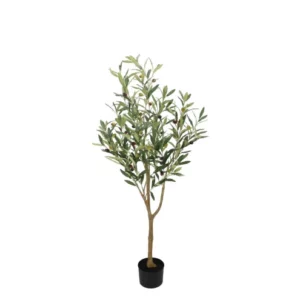 Daan Kromhout - Olijfboom - Kunst - 96 cm - Kunstplant - Mediterrane Decoratie - Potmaat 13x13 cm