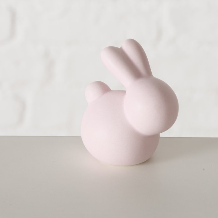 Boltze - Haasjes - Paashaasjes - Set van 4 - keramiek - Pasteltinten - 4x5x6cm - Pasen - Afbeelding 6