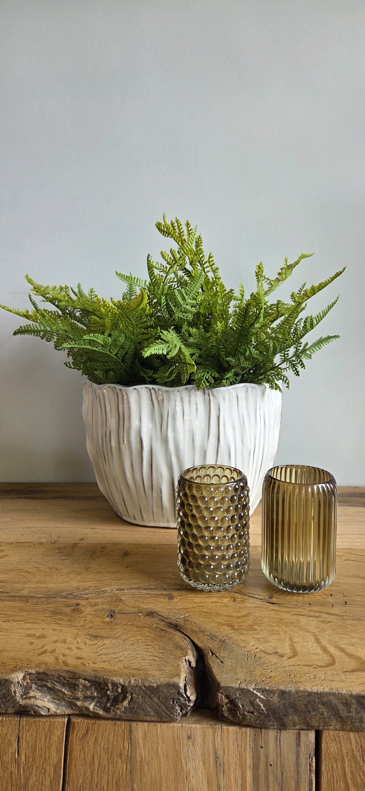 Daan Kromhout - Waxinelichthouders - Set van 2 - Stevig Glas - Bruin Groen - 9x13cm - Afbeelding 3