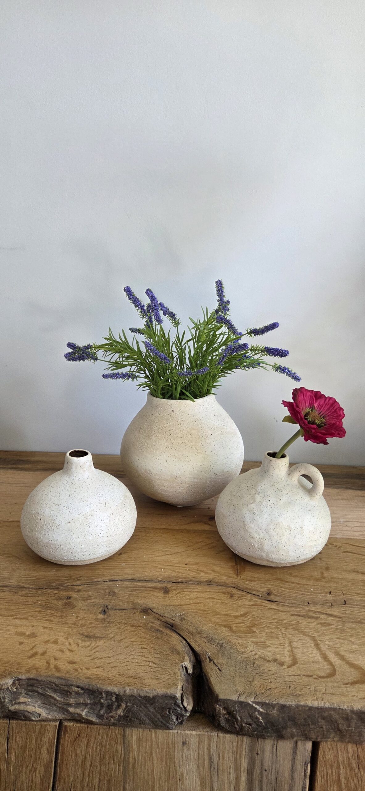 Home Society - Vaas - Keramiek - Bolvaas - Beige - Wit - 16x17cm - Modern - Landelijk - Afbeelding 3