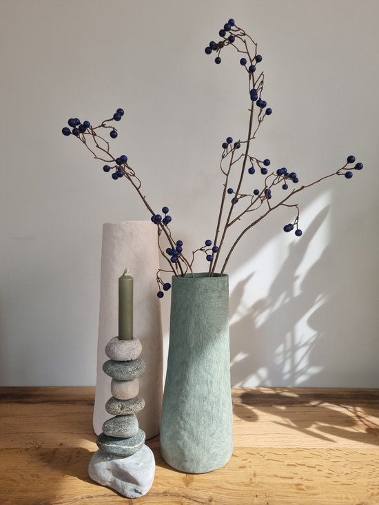 Daan Kromhout – Vaas – Bloemenvaas – Porto – Wit – Keramiek – Robuust – 12x12x29cm - Afbeelding 5