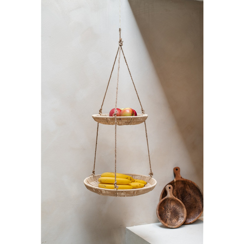 Home Society - Etagère - Hangend - Plateau - Hangende etagère - Pvc - Totale lengte 92cm - Afbeelding 2