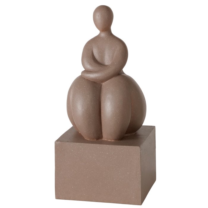 Boltze - Beeld - Sculptuur - Jolante - Handgemaakt - Bruin - Polyresin - 10x22cm - Boekensteun