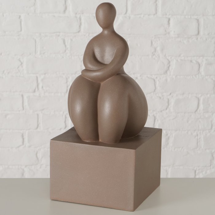 Boltze - Beeld - Sculptuur - Vrouw - Jolante - Bruin - 16x35cm - Polyresin - Boekensteun - Afbeelding 5