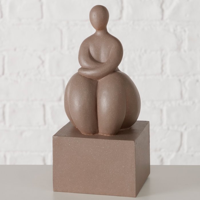 Boltze - Beeld - Sculptuur - Jolante - Handgemaakt - Bruin - Polyresin - 10x22cm - Boekensteun - Afbeelding 5
