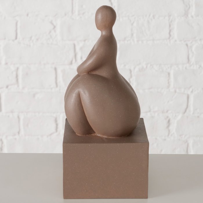 Boltze - Beeld - Sculptuur - Jolante - Handgemaakt - Bruin - Polyresin - 10x22cm - Boekensteun - Afbeelding 3