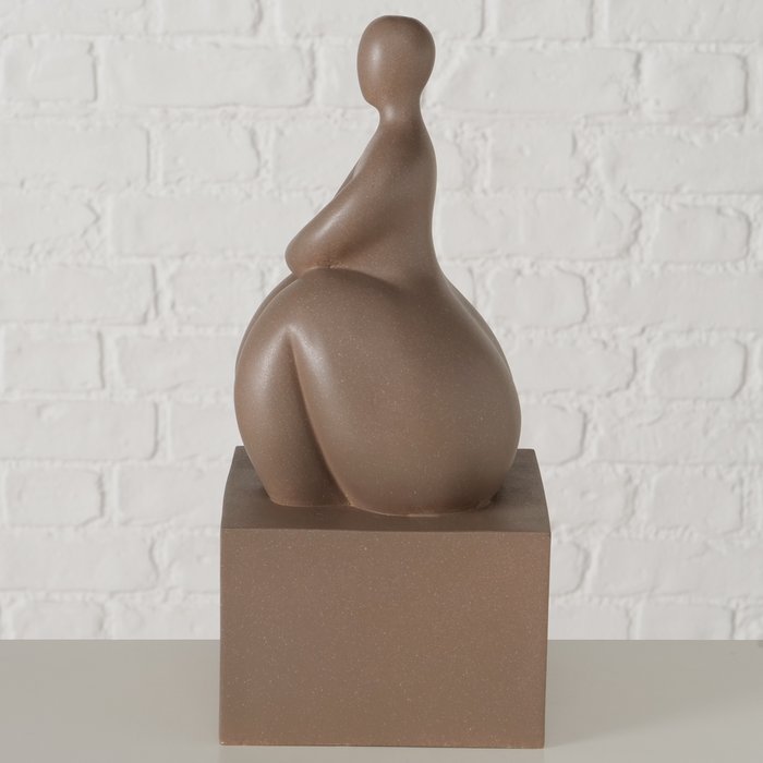 Boltze - Beeld - Sculptuur - Vrouw - Jolante - Bruin - 16x35cm - Polyresin - Boekensteun - Afbeelding 3