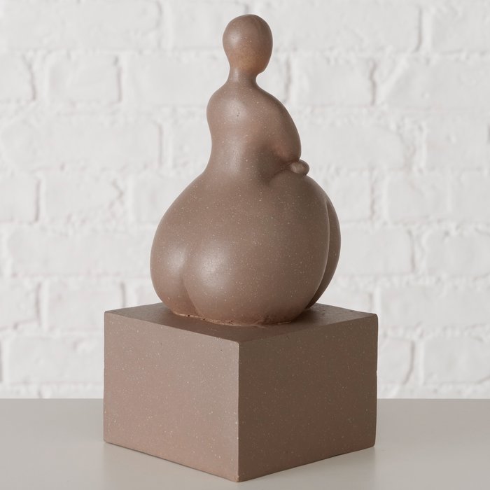 Boltze - Beeld - Sculptuur - Jolante - Handgemaakt - Bruin - Polyresin - 10x22cm - Boekensteun - Afbeelding 4
