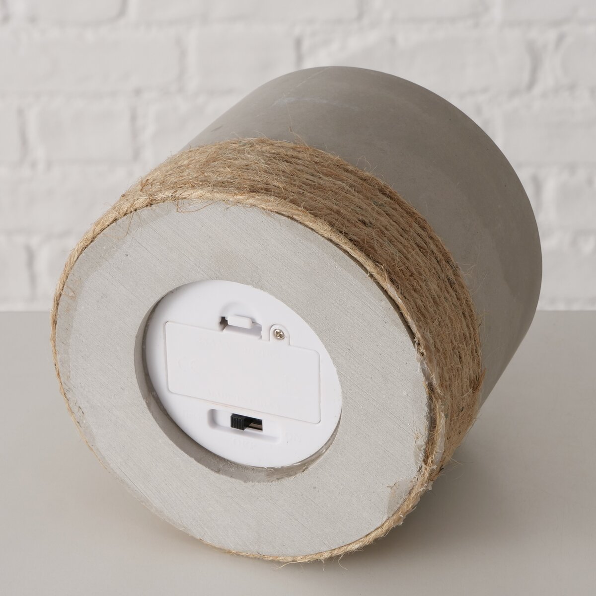 Boltze - LED-kaarsen - Led - Met timer - Hogan - Set van 3 - Beton, wax en jute - Ø 12 x 12 cm - Afbeelding 8