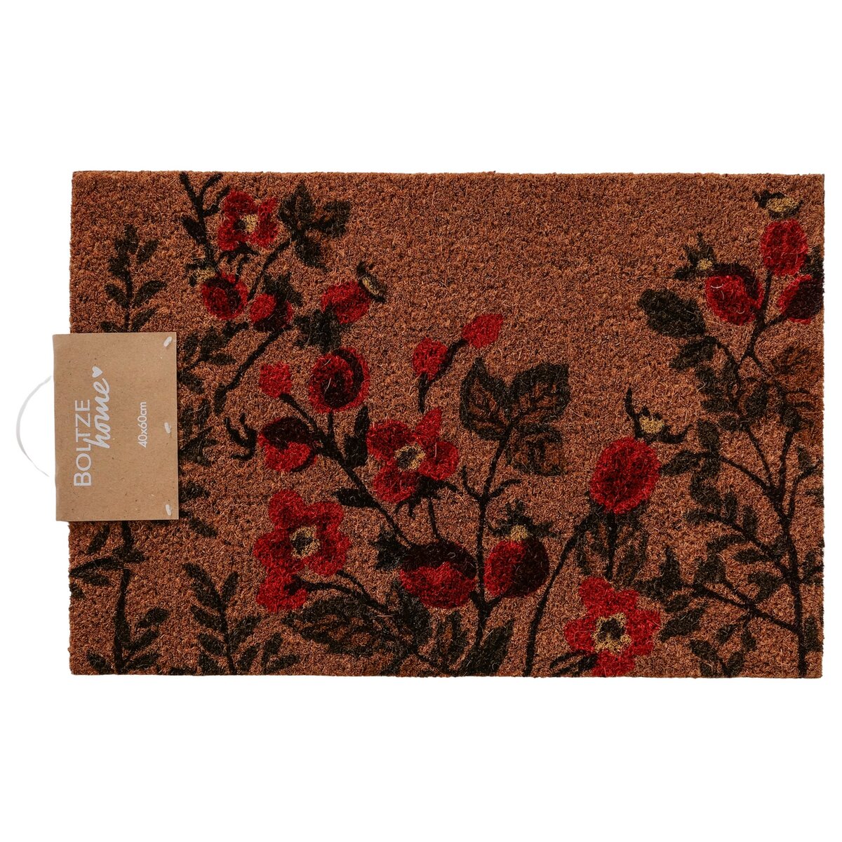 Boltze - Deurmat - Mat - Kokos - PVC - Bloemenprint - Antislip - 60 x 40 cm