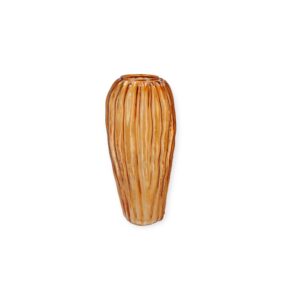 Daan Kromhout - Vaas - Bloemenvaas - Glas - Camel Bruin - 19x40cm - Structure