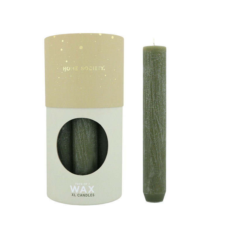 Home Society - XL - Dinerkaars - Doos 7 stuks - Groen - Rond 3,4 cm - 21 cm lang
