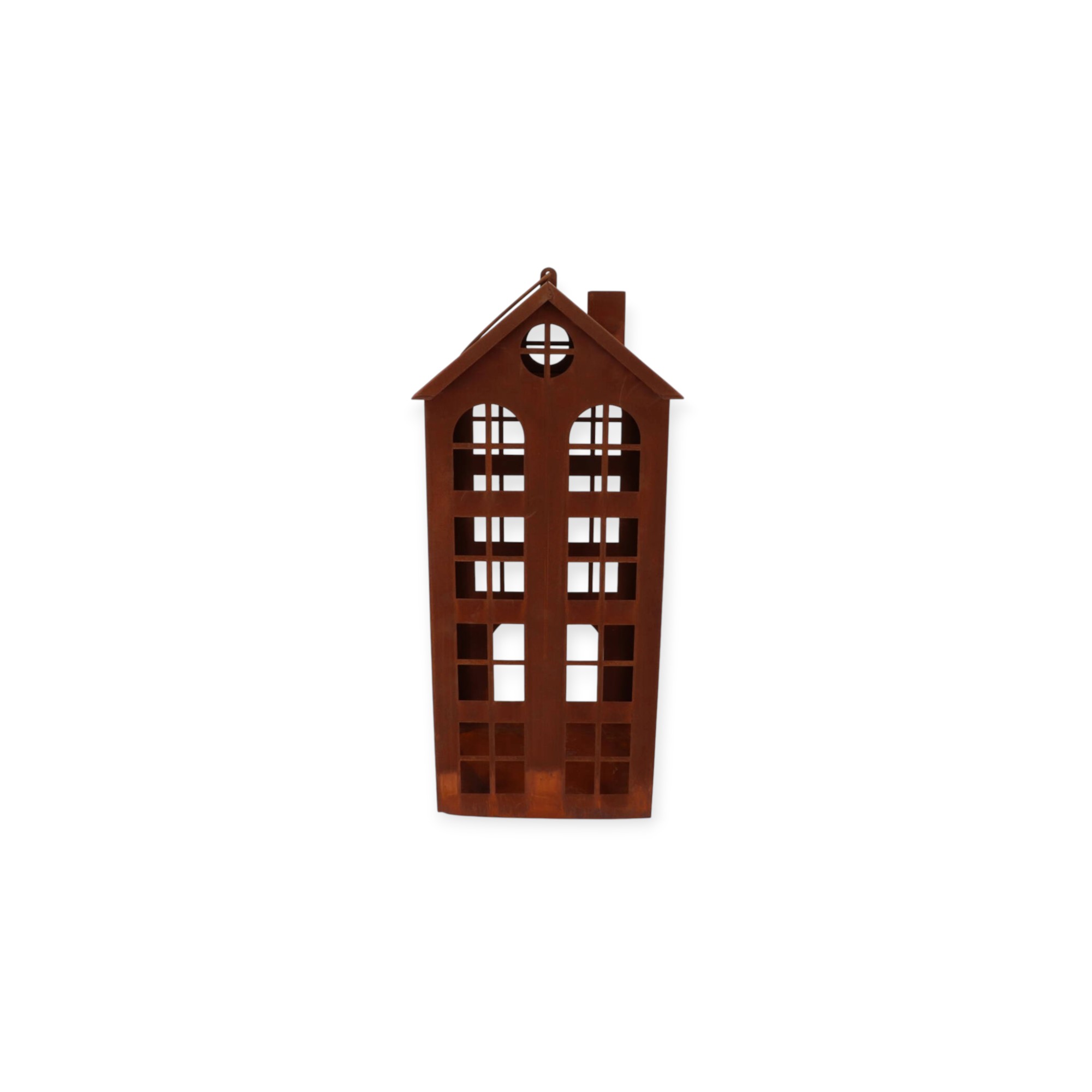 Daan Kromhout - Lantaarn - Windlicht - Metaal - Roest - Bruin - Huis - Rusty - 19x33cm