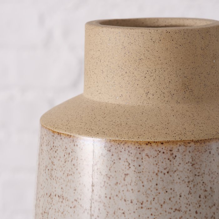 Boltze - Vaas - Bloemenvaas - Keramiek - Beige - 28 cm hoog - Ø 16 cm - Naturel Woondecoratie - Afbeelding 5