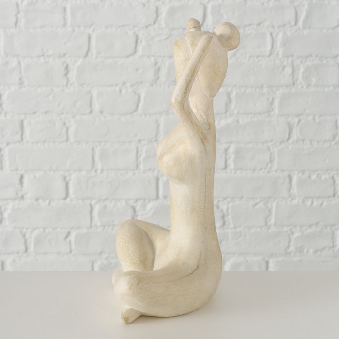 Boltze - Beeld - Sculptuur - Yoga - Meditatie - Vrouw - Polyresin - Beige - 10x20x30cm - Afbeelding 3