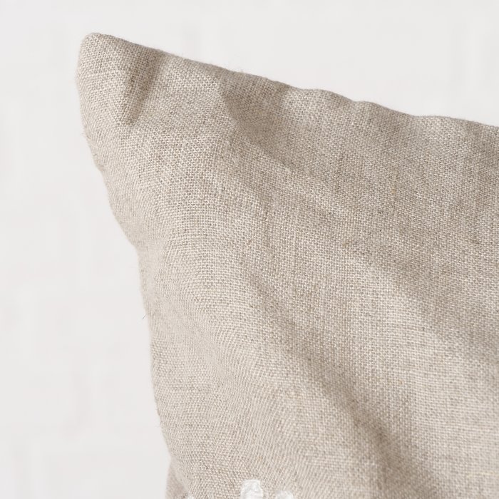 Boltze - Sierkussen - Kussen - Finna - 60x40 cm - Linnen - Handgeweven - Beige,Crème,Wit - Afbeelding 4