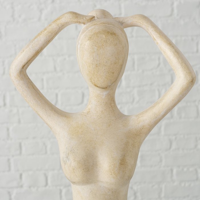 Boltze - Beeld - Sculptuur - Yoga - Meditatie - Vrouw - Polyresin - Beige - 10x20x30cm - Afbeelding 4