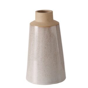 Boltze - Vaas - Bloemenvaas - Keramiek - Beige - 28 cm hoog - Ø 16 cm - Naturel Woondecoratie