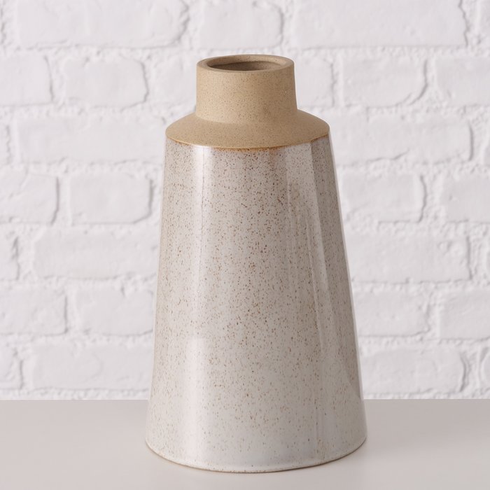 Boltze - Vaas - Bloemenvaas - Keramiek - Beige - 28 cm hoog - Ø 16 cm - Naturel Woondecoratie - Afbeelding 6