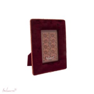 Imbarro - Fotolijst - Velvet - Burgundy - Paarsrood - Oranje - Voor foto 9 x 14 cm - Totaal 18x23cm