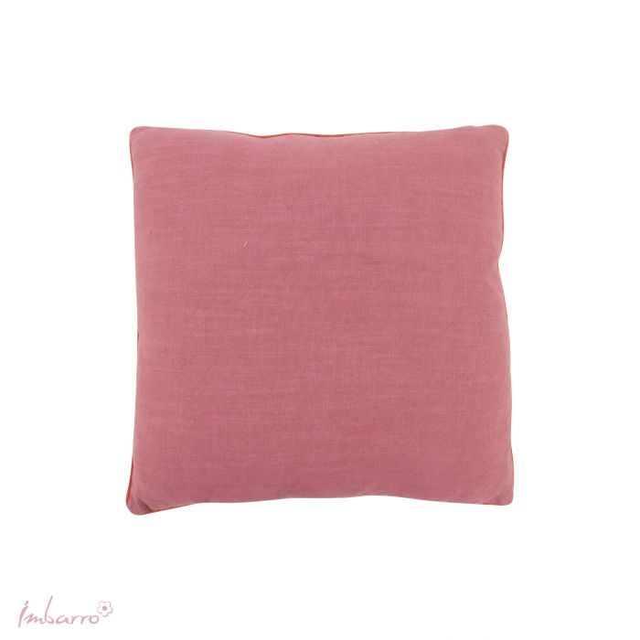 Imbarro - Sierkussen - Kussen - Peonia - 100% Katoen - Jaren 70 Vibe - Oranje - Roze - Bordeaux - Afbeelding 3