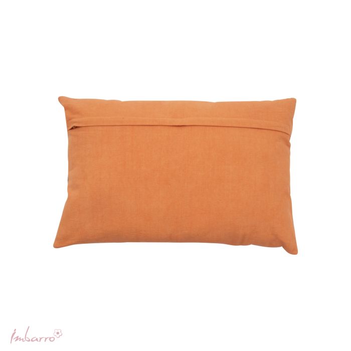 Imbarro - Sierkussen - Kussen - Fiori - Handgeborduurd - Katoen - 40x60 cm - Oranje/Roze - Afbeelding 2