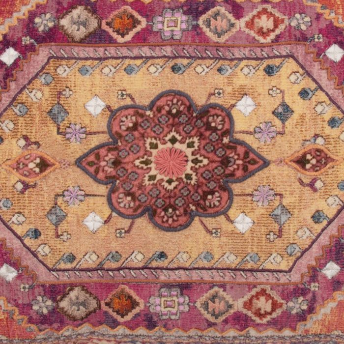 Imbarro - Sierkussen - Kussen - Fiori - Handgeborduurd - Katoen - 40x60 cm - Oranje/Roze - Afbeelding 4