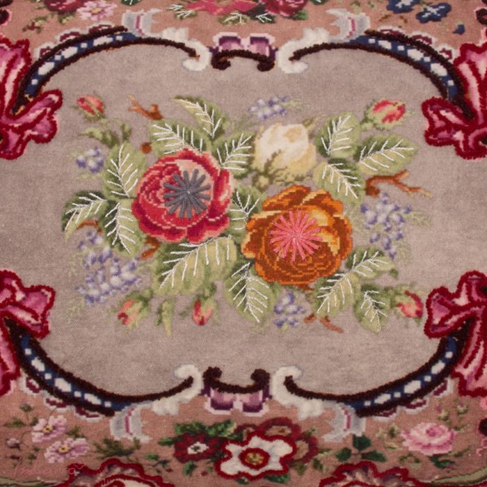 Imbarro - Sierkussen - Mimosa - Handgeborduurd - Katoen - 40x60 cm - Meerkleurig - Retro - Afbeelding 4