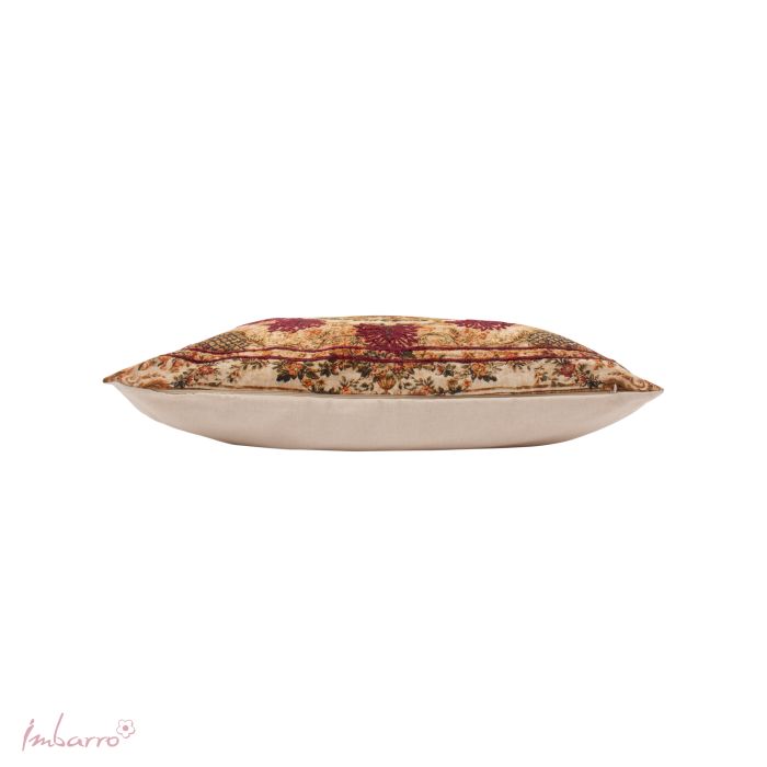 Imbarro - Sierkussen - Calla - Handgeborduurd - 40x60 cm - Vintage - Bloemen - Meerkleurig - Katoen - Afbeelding 3