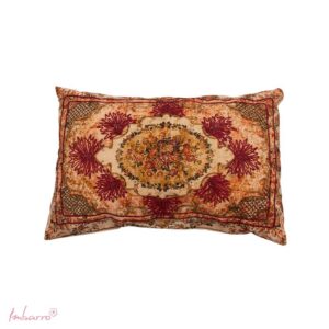 Imbarro - Sierkussen - Calla - Handgeborduurd - 40x60 cm - Vintage - Bloemen - Meerkleurig - Katoen
