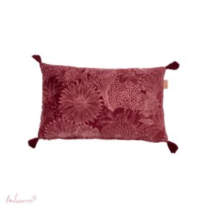 Imbarro - Sierkussen - Pure Burgundy - Velvet - 30 x 50 cm