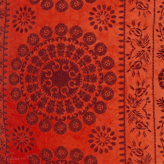 Imbarro - Sierkussen - Nobile Orange/Darkred - Velours - 40 x 60 cm - Jaren 70 Vibe - Retro - Afbeelding 4