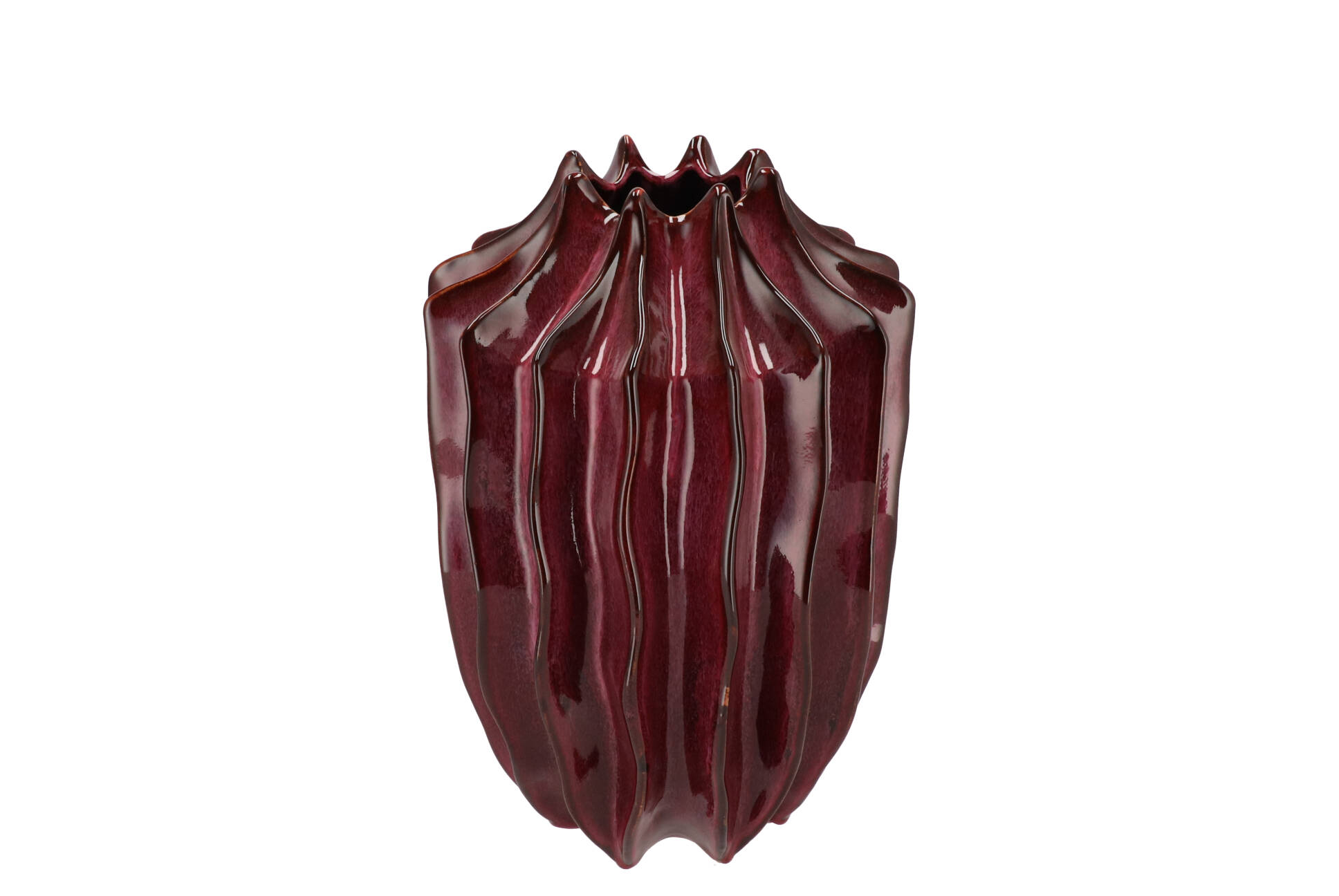 Daan Kromhout - Vaas - Bloemenvaas - Juna - Keramiek - Burgundy - Paars - 22x30cm