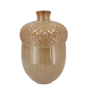 Daan Kromhout - Vaas - Bloemenvaas - Caramel - Keramiek - Mika - Eikel - Herfst - 17x26cm