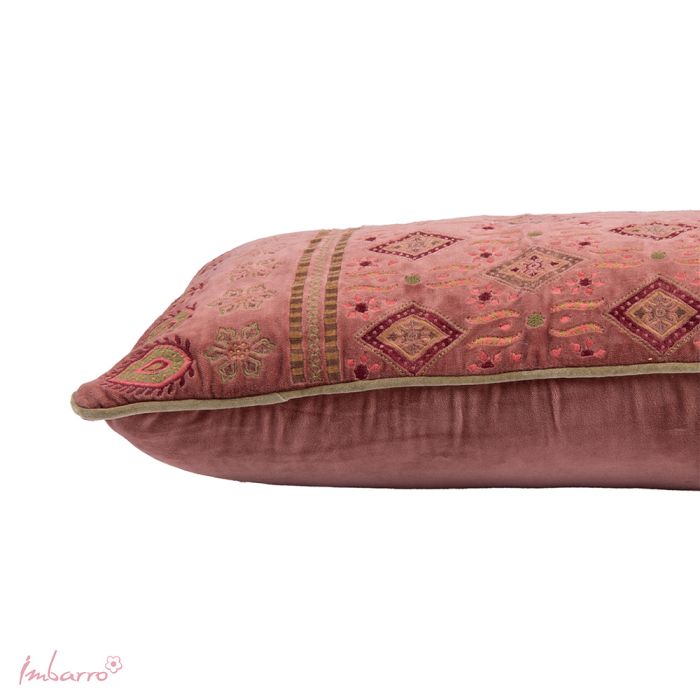 Imbarro - Sierkussen - Nina - Paars - Bordeaux Rood - 40 x 60 cm - Velvet - Afbeelding 3