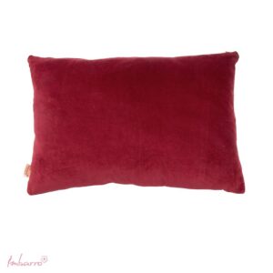 Imbarro - Sierkussen - Kussen - Saar - Burgundy - Velvet - 40 x 60 cm - Bordeauxrood