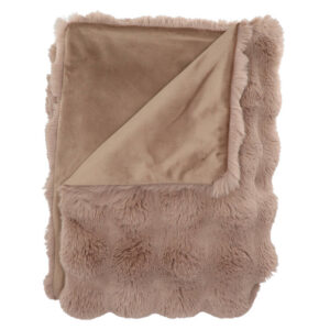 Daan Kromhout - Plaid - Deken - Bont Look - Montana - Imitatiebont - 140x180cm - Bruin