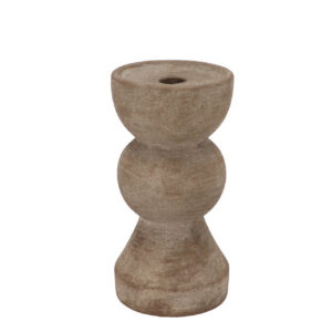 Daan Kromhout - Kaarsenhouder - Kandelaar - Florence - Bronze - Bruin - Keramiek - Cementlook - 21 cm