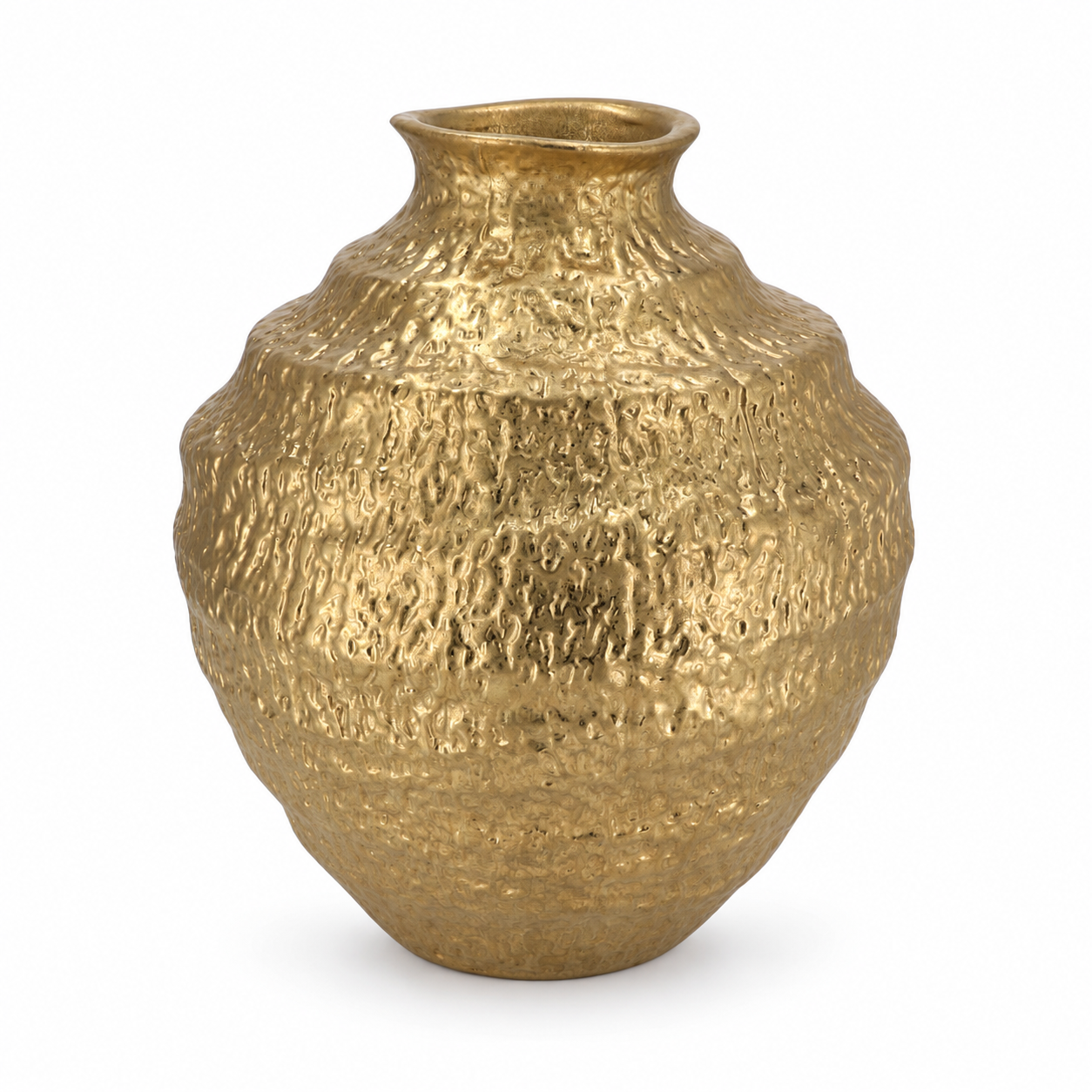 Daan Kromhout - Vaas - Bloemenvaas - Goud - Keramiek - Quinty - Bol - 26x26x26cm