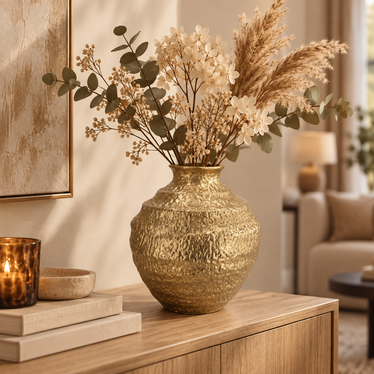 Daan Kromhout - Vaas - Bloemenvaas - Goud - Keramiek - Quinty - Bol - 26x26x26cm - Afbeelding 3