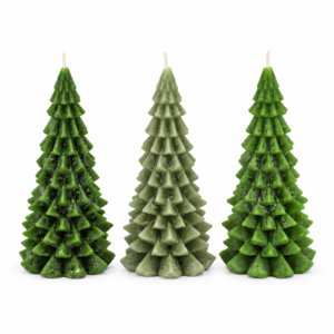 Daan Kromhout - Kerstboom kaarsen - Set/3 - Groen - Mix Green - 9x20cm